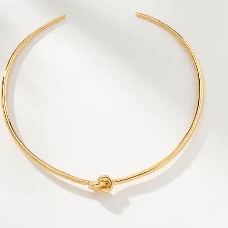 Uncommon James Forever Knot Collar Necklace in Gold