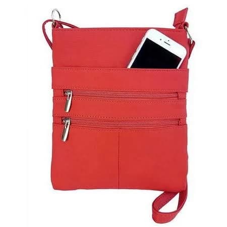 Roma Leathers Mini Body Purse with Multi Pockets