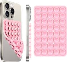 Amazon.com: Silicone Suction Cup Phone Case Mount Double Sided, Phone Accessories Hands-Free Sticky Phone Grip for Selfies and Videos, Anti-Slip Phone Suction Grip for iPhone and Android (1pcs-Light Pink) : Cell Phones