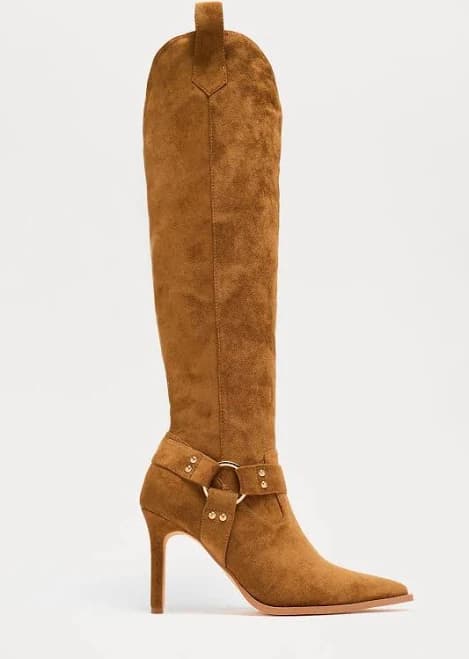 Fashion Nova Women's Rochester Hardware Stiletto Boots