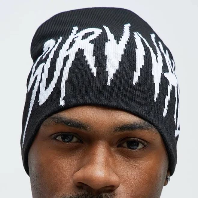 Fashion Nova Men's Gorro Survival Graphic Skull Cap