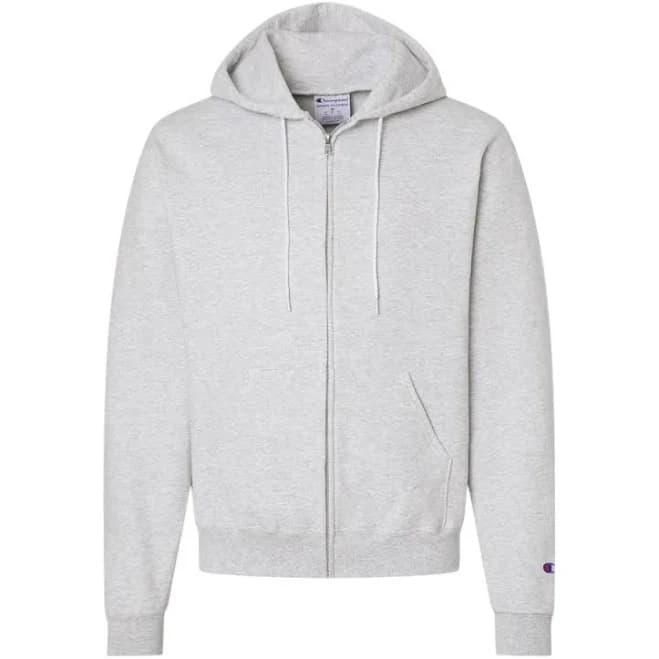 Champion S800 Unisex Powerblend Full-Zip Hooded Sweatshirt, Silver Grey / S