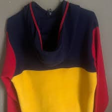 Vintage Colorful large Free Nature fleece hoodie.... | Depop