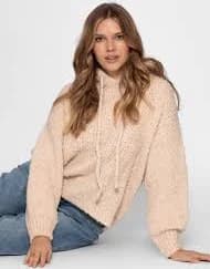 Jessica Haller bouclé knit hoodie - off-white - M