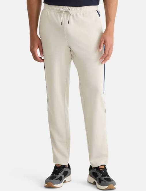 Athletic Works Men's Tricot Track Pants with Side Stripes