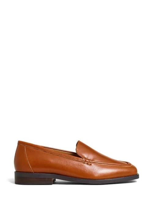 Madewell Women's Ludlow Square Toe Leather Loafers