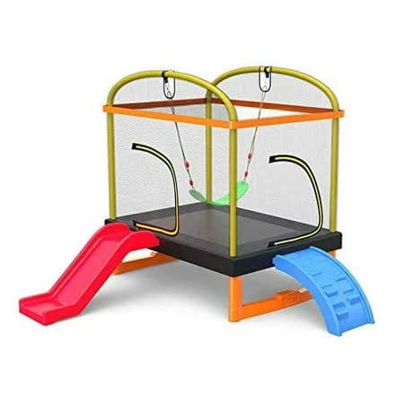 LANGXUN 6.5 Ft 4-in-1 Rectangle Trampoline
