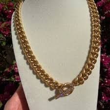 Jewelry | Gold Pearl Cross Necklace | Poshmark