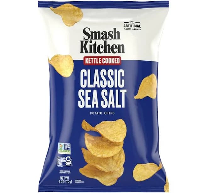 Smash Kitchen Classic Sea Salt Non-GMO Kettle Chips