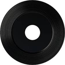 Ekena Millwork 1" x 16-1/8" x 16-1/8" Polyurethane Adonis Ceiling Medallion, Hand-Painted Jet Black CM16ADBLF - The Home Depot