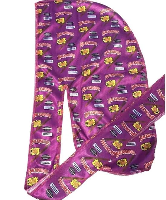 Purple Silky Satin Backwood Durag