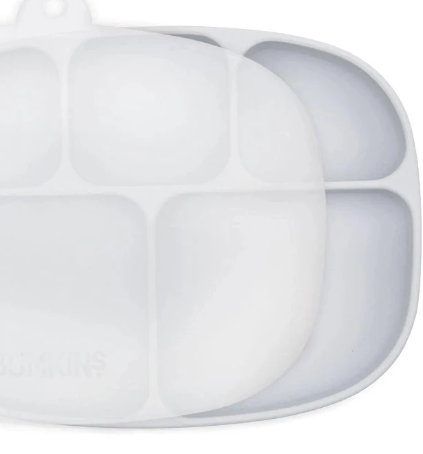 Bumkins Silicone Grip Dish with Stretch Lid