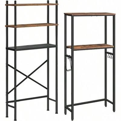 3 - Tier 2 - Tier Bathroom Organizer Freestanding Shelf Adjustable Feet