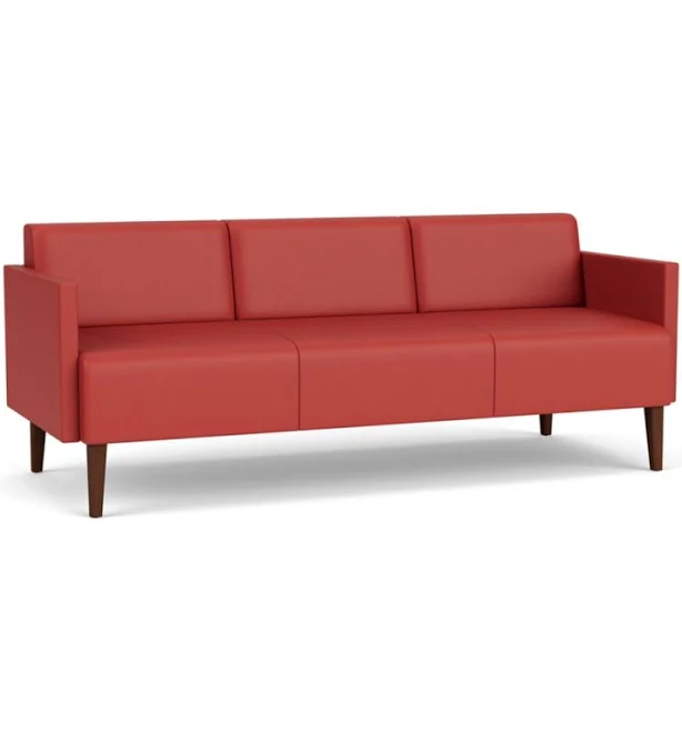 Lesro Commercial Modern Upholstered 3-Seat Tuxedo Sofa