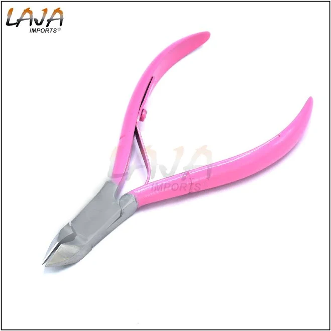 (pink) Cuticle Nippers Trimmer Cutters Toe Nail Clippers Manicure Skin