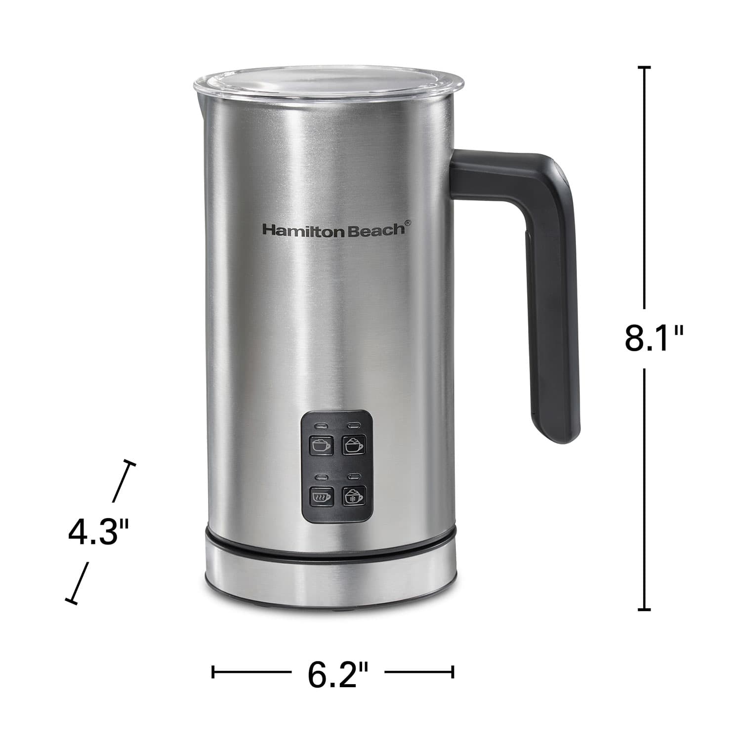 Hamilton Beach Milk Frother and Warmer, Stainless Steel - 43565C | HamiltonBeach.com