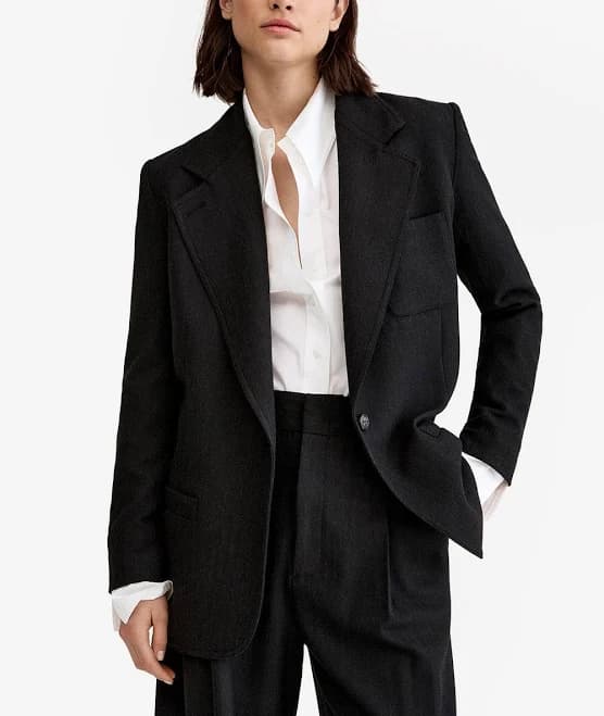Smythe Oversized Notched Lapel Blazer