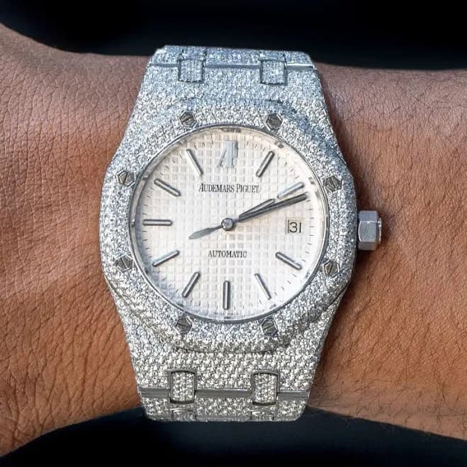 Audemars Piguet Royal Oak | Stainless Steel | Diamond Iced Out | 39 MM | 20 Carats