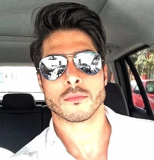 Aviator "silver Star" Men Guy Mirror Reflective Metal Sunglasses