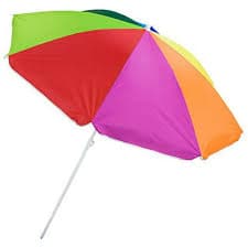 Sol Coastal 6-Foot Rainbow Beach and Patio Umbrella with Adjustable Height - Walmart.com