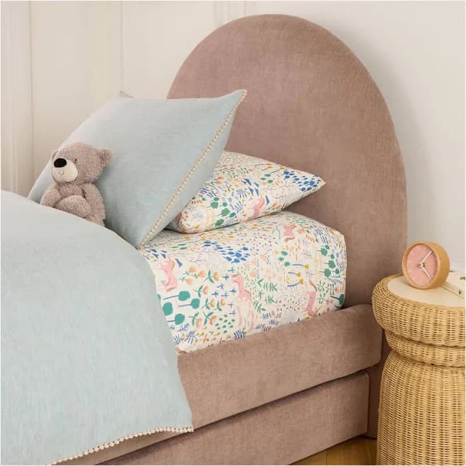 West Elm Elora Arched Upholstered Bed