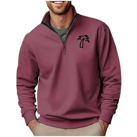 Puntoco Casual Quarter Zip Sweatshirt