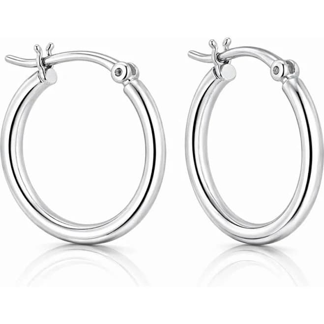 Donatello Gian Sterling Silver Classic Hoops