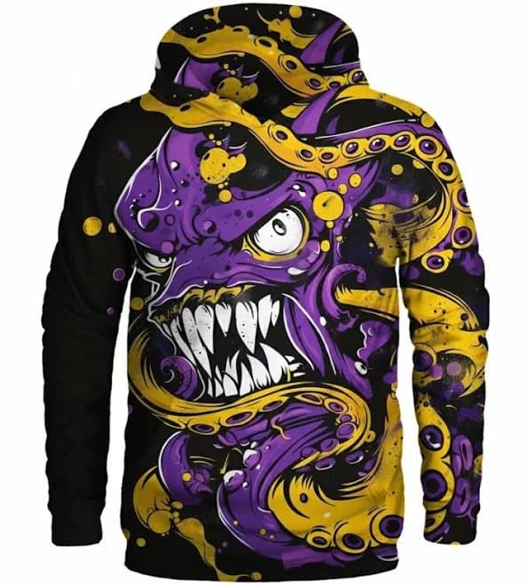Ugly Purple Monster Aop Hoodie Unisex S-5xl