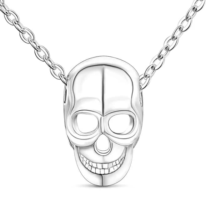 Sterling Silver Evil Skull Necklace