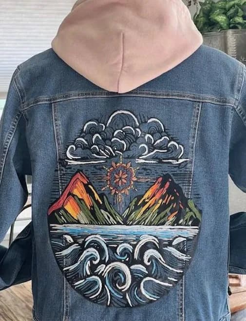 Hand Embroidered Denim Jacket