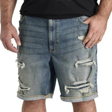 True Nation Men's Big & Tall Athletic-Fit Denim Shorts