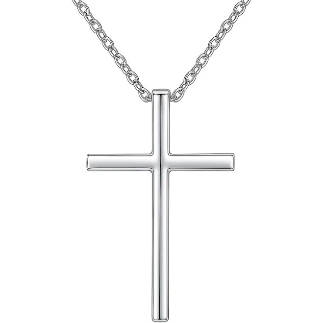 Sterling Silver Minimalist Cross Necklace