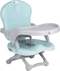 CAM Il mondo del bambino S332-22 - Smarty Booster Baby Feeding Chair, Snack Seat, Smart Pop, Portable, Booster Seat With Tray Eating, Dinning Lightweight, Compact Fold, Travel, ping - Light Blue: Buy