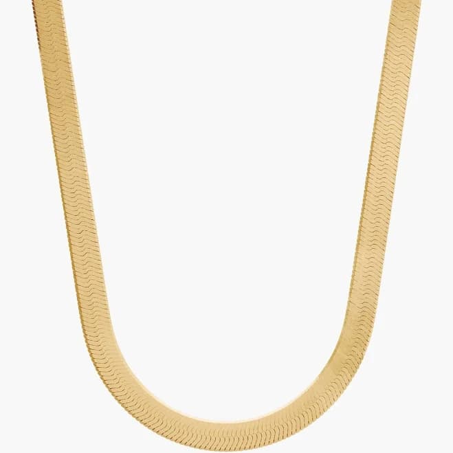 Blue Nile 14K Italian Yellow Gold Herringbone Chain Necklace
