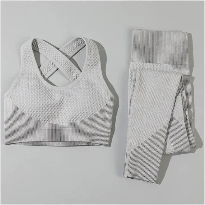 GreaterGood Textured Leggings & Sports Bra Activewear Set