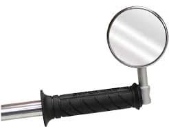 Bike It Universal Bar End Mirror Black Alloy Stem Motorcycle Road MX
