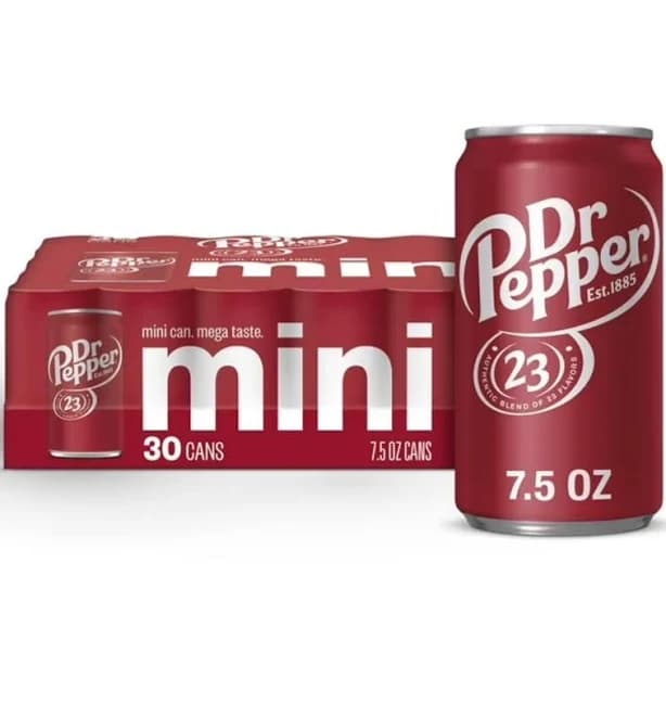 Dr Pepper Soda Mini Cans