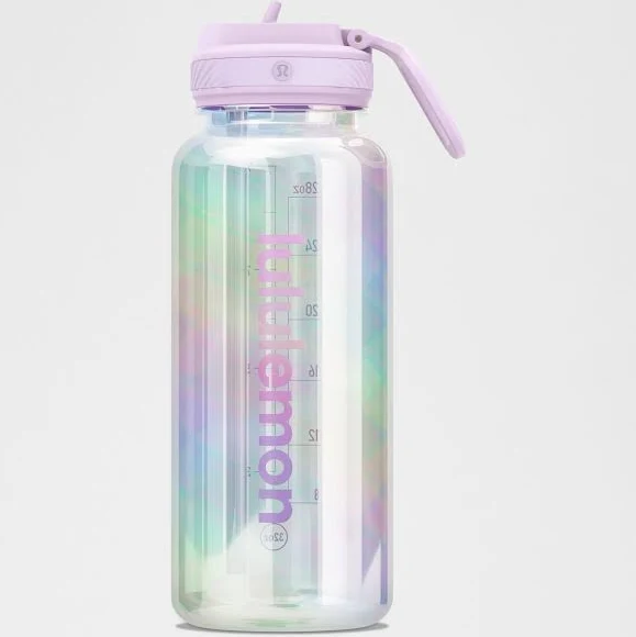 lululemon Back To Life Clear Bottle 32oz with Straw Lid