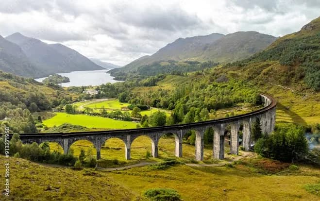 Poster, Print Hogwarts Express, Glenfinnan viaduct, 40x26.7 cm