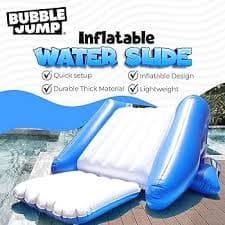 Inflatable Water Slide for Pool, Durable Vinyl Inflatable Pool Slide for Inground Pool with Built in Sprayers and Weighted Base for Stability, Waterslide for kids and Adults, Ages 7 & Up - Bubble Jump : Toys & Games - Amazon.com