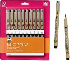 Pigma Micron Fineliner Pens - Archival Black Ink Pens - Pens for Writing or Drawing - Holiday Gifts for Artists, Crafters & DIY Gifts Projects -