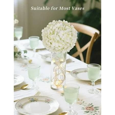 Hydrangea Artificial Flowers Ball Centerpieces 6 Pcs Fake Flowers White Silk Hydrangea Flower Balls Faux Hydrangeas Floral Arrangements Bouquet for