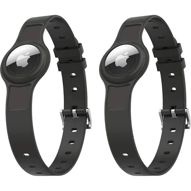 SaharaCase Adjustable Silicone Dog Collar for Apple AirTag (Small and Medium Dogs (2/Pack