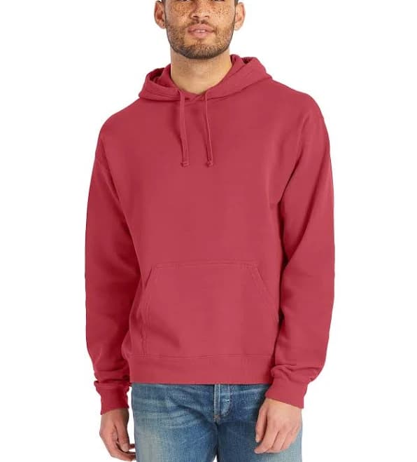 Hanes Men's Garment Dyed Fleece Hoodie