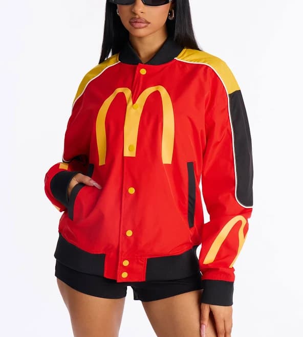 Women's Fashion Nova McDonald's Logo Jacket Combo