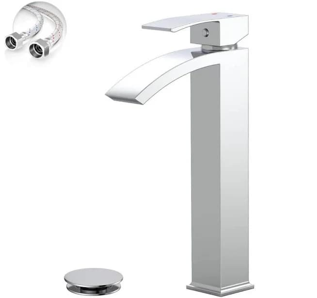 BWE Single Hole Single-Handle High Arc Bathroom Faucet