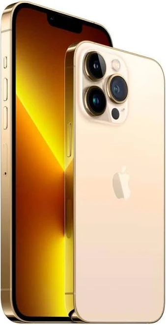 Apple - Refurbished Excellent - iPhone 13 Pro A2483 (Fully Unlocked) 256GB w/ Pre-Installed Tempered Glass - Gold