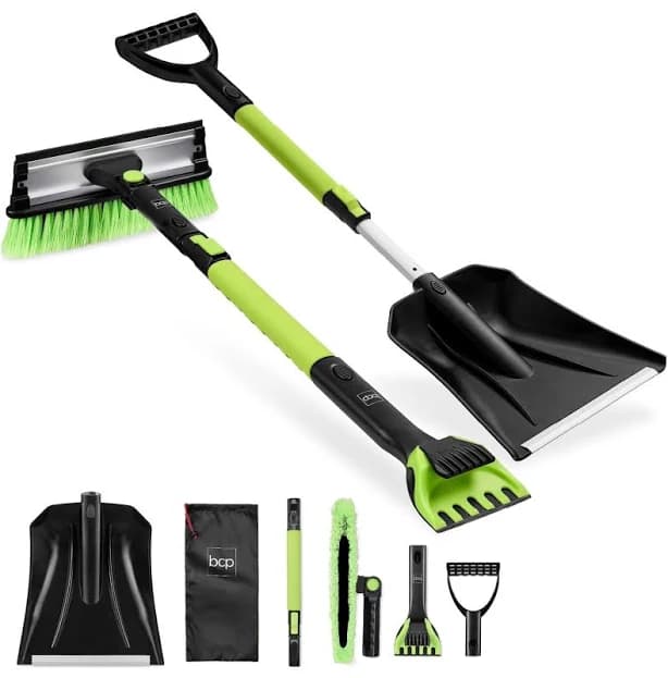 Best Choice Products 39" Extendable 4 in 1 Snow Brush with Shovel, Squeegee,