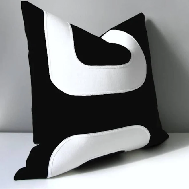 Black & White Sunbrella Outdoor Pillow Cover