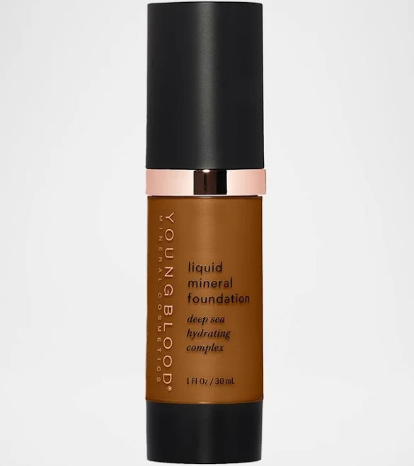 Youngblood Mineral Cosmetics Liquid Mineral Foundation Deep Sea Hydrating Complex, 1 oz., Cocoa, Women's, Makeup & Cosmetics Foundations